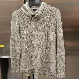 💕RDI💕 Long Sleeve Cowl Neck Pullover Sweater White Beach Medium